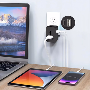 TECH-PROTECT TA300 kelioninis adapteris EU / UK / US / AU juodas