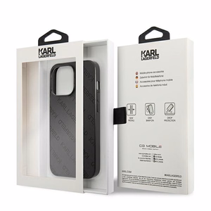 Karl Lagerfeld Perforuotas dėklas telefonui iPhone 13 Pro Max 6.7" - juodas