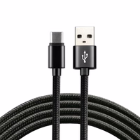 everActive 1 m ilgio USB-C kabelis - juodas, pintas, palaiko greitąjį įkrovimą, 3A - CBB-1CB
