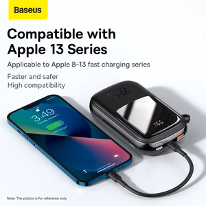 Baseus išorinė baterija 20000mAh Qpow Pro - USB + Type C - PD 22,5W su Type C kabeliu (PPQD060301) juoda