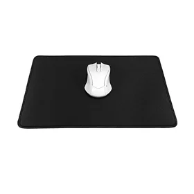 Mousepad 350 x 250 x 3 mm black with black stitching