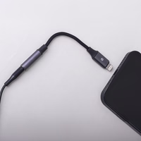 Forever adapteris audio AJL-01 3,5 mm ausinių kištukas - Lightning juodas