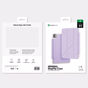 AmazingThing Minimal Mag dėklas, skirtas iPad Pro M5 11", violetinis