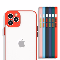 Milky dėklas silikoninis lankstus permatomas dėklas Xiaomi Redmi Note 10 / Redmi Note 10S raudonas