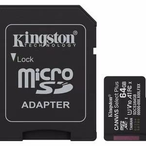 Kingston Technology Canvas Select Plus Gen3 64 GB MicroSDXC UHS-I Klasės 10