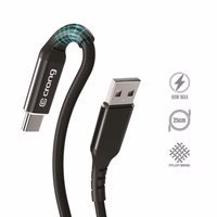 Crong Armor Link - 60W PD 3A USB-A to USB-C laidas 25cm (juodas)