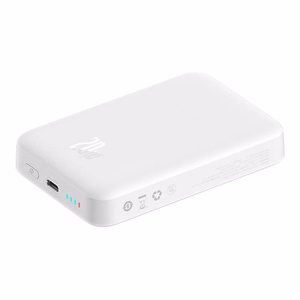 Maitinimo baterija "Baseus Magnetic", 10000 mAh, USB-C 20W, MagSafe (balta)