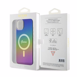 Guess IML Vaivorykštinis Magnetinis dėklas telefonui iPhone 15 Plus / 14 Plus 6.7" - įvairiaspalvis