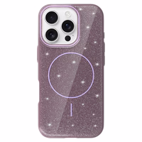 Magnetinis Itin Plonas Blizgus dėklas Iphone 13 Pro Max violetinė