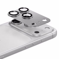 Benks grūdintas stiklas Glass Warrior metalinė integruota objektyvo apsauga (C069) Iphone 17 Pro (3 objektyvai) balta