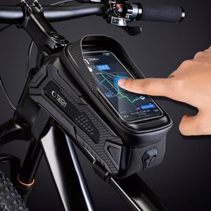 Tech-Protect V2 dviračio krepšys su vieta telefonui 1.2 l - juoda