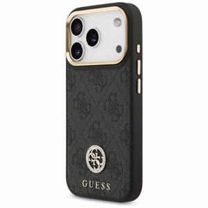 Guess 4G Strass Logo magnetinis dėklas telefonui iPhone 17 Pro - juodas