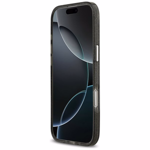 Karl Lagerfeld IML Blizgučiai Karl & Choupette Heads Logo Magnetinis iPhone Air dėklas - juodas