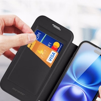 Dux Ducis Skin X Pro iPhone 17 dėklas su pinigine, suderinamas su MagSafe - juodas