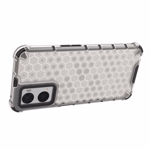 Korėtas dėklas šarvuotas dangtelis su geliniu rėmeliu Oppo A76 / Oppo A36 / Realme 9i Permatomas