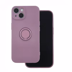 Dėklas telefonui su piršto laikikliu iPhone 15 Pro 6,1" šviesiai violetinės spalvos