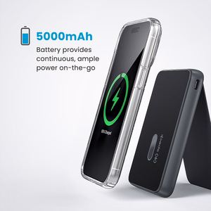Speck StandyBank + ClickLock 5 000 mAh magnetinė išorinė baterija su atrama, iki 15 W belaidis įkrovimas, suderinama su MagSafe, juoda