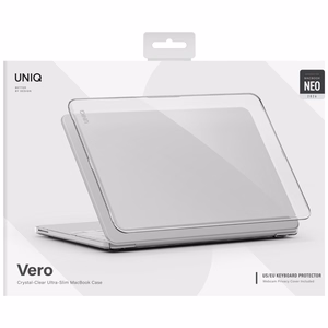 Uniq Vero dėklas, skirtas „MacBook Neo“ – skaidrus