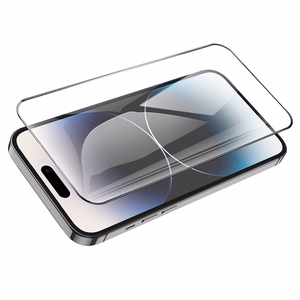 Borofone grūdintas apsauginis stiklas BF6 Diamond Armor viso ekrano HD Iphone 15 Pro telefonui - 10 vienetų rinkinys