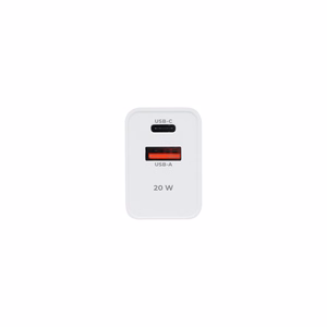 Maxlife MXTC-13-20AC PD QC charger 1x USB-C 1x USB 20W white