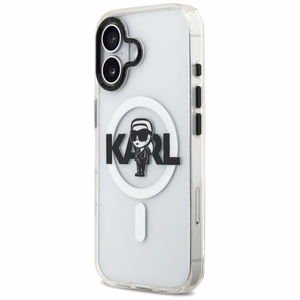 Karl Lagerfeld IML Karl Sketch Logo Magnetinis dėklas telefonui iPhone 17 - permatomas