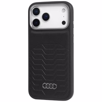 Audi GT Sintetinės odos Magnetinis dėklas telefonui iPhone 17 Pro Max - juodas