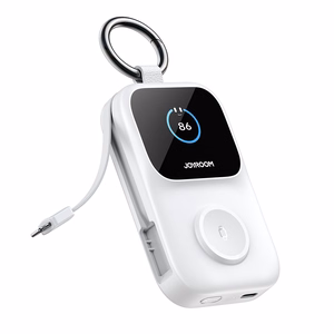Joyroom JR-W19 5000mAh išorinė baterija su 5W belaidžiu laikrodžio krovimu balta