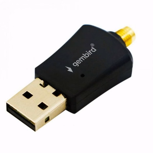 GEMBIRD tinklo plokštė USB A su nuimama antena WiFi WNP-UA300P-02 juoda