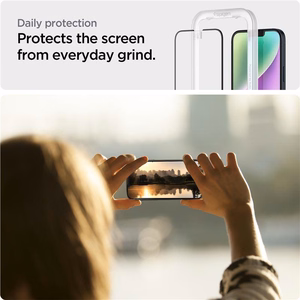 Spigen ALM Glass FC grūdintas stiklas iPhone 13 / 13 Pro / 14 – juodas