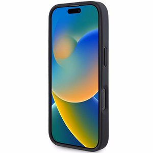 BMW M perforuota trispalvė linija Magnetinis dėklas iPhone 16 Pro - juodas
