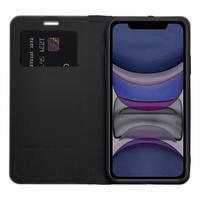 Dėklas telefonui (m) - LUNA Book Carbon IPHONE XR juodas