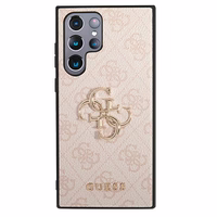 Guess GUHCS22L4GMGPI S908 S22 Ultrapink/rožinis dėklas 4G Big Metal Logo