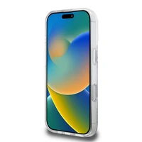 Guess GUHMP16XRGRGES iPhone 16 Pro Max 6.9" sidabro spalvos kietasis dėklas Resin Gradient Glitter MagSafe