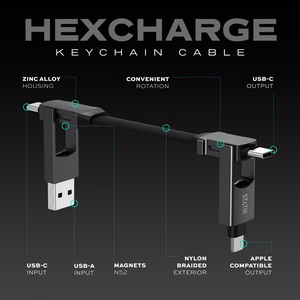 STATIK HexCharge laidas; juodas