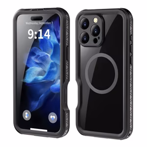 Vandeniui atsparus dėklas SHELLBOX GT, suderinamas su MagSafe, skirtas IPHONE 16 Pro Max, juodas