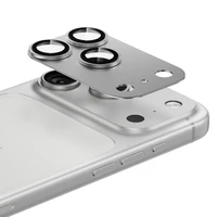 Benks grūdintas stiklas Glass Warrior metalinė integruota objektyvo apsauga (C070) Iphone 17 Pro Max (3 objektyvai) balta