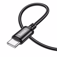 Kabelis USB C į USB C Hoco 3A 60W 2 m X89 juodas