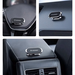 Automobilinis laikiklis Wozinsky WMH-06 sidabrinis (magnetinis / lipnus pagrindas)