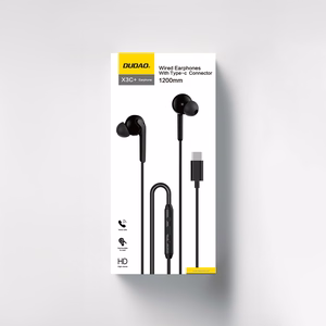 Dudao X3C+ Wiraudonas USB-C In-Ear Ausinės 1.2m - Juodas