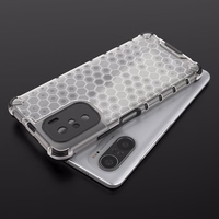 Honeycomb dėklas šarvuotas dėklas su TPU buferiu Xiaomi Redmi K40 Pro+ / K40 Pro / K40 / Poco F3 mėlynas