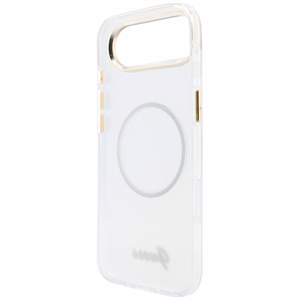 Guess IML Gradient Script Metal MagSafe Dėklas for iPhone Air - baltas