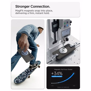 Spigen Liquid Air Mag MagSafe dėklas skirtas Samsung Galaxy S26 - pilkas