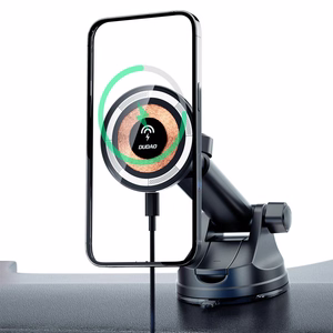 Dudao F12MAX+ automobilinis laikiklis su 15W belaidžiu įkrovikliu, suderinamas su MagSafe, juodas