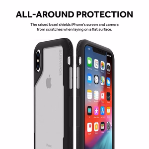 Чехол Griffin Survivor Endurance для iPhone XS Max, прозрачный и серый