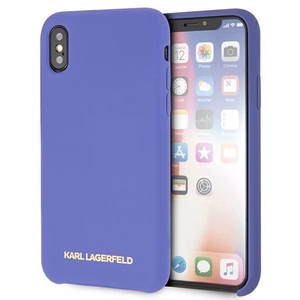 Karl Lagerfeld silikoninis dėklas iPhone X/Xs - violetinis