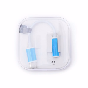 Adapteris AUX Type C (vyriškas) į Jack 3,5 mm (moteriškas) dėžutėje baltas