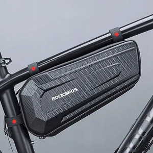 Rockbros B67 vandeniui atsparus dviračio rėmo krepšys - juodas