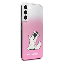 Karl Lagerfeld Choupette Eat dėklas telefonui Samsung Galaxy S22+ – rožinis