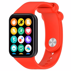 SILIKONINIS DIRŽELIS MI BAND 8 PRO /M8 PRO (7). RAUDONAS