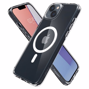 Spigen Ultra Hybrid Magnetinis dėklas su MagSafe iPhone 14 - skaidrus/baltas